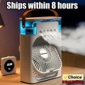 Portable 3 In 1 Fan AIr Conditioner Household Small Air Cooler LED Night Lights Humidifier Air Adjustment Home Fans Dropshipping. 