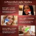 Facial Massager, 7 Color Face and Neck Massager for Skin Care at Home, Portable Beauty Skin Care Tools, White. 