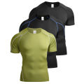 Summer Men Running T Shirt Sportswear Male Elastic T-shirt Gym Fitness Tops Tee Athletic Tights Sport Compression T Shirt Men. 