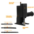 Portable Reciprocating Electric Saw Adapter Cordless Electric Drill Modified Tool Attachment with Saw Blades for Wood Metal Cut. 