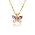 Zircon Butterfly Pendant Necklace For Women Gold Color Stainless Steel Necklaces Couple Aesthetic Jewelry Freeshipping Items BFF. 