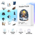 3D Wooden Puzzle: Enchanted Wolf Forest - Premium Craft & Fun A  for Your Lover, Home Decoration Craft Pendant. 
