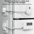 1 Pcs Child Safety Lock Cabinet Fridge Door Lock Stainless Steel Cable Protection Kids Baby Home Window Lock Strong Fix מנעול. 