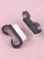 50Pcs/10Pcs Nail Cleaning Brushes Black Small Cleaner Tools Plastic Handle Powder Soft Remover Nail Art Manicure Tools.