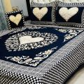 4 Piece Velvet Jacquard Bedsheet king size Bedsheet size 90x100. 