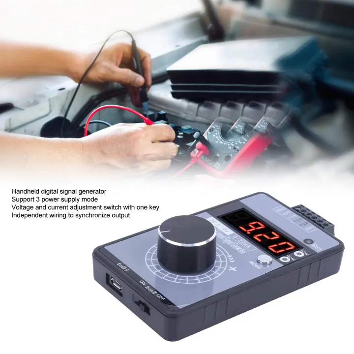 Strom-Spannungs-Signalgenerator 0-10V / 0-22mA – 4-stelliges Display, Grob-/Feineinstellung, 3-fach Power, Für PLC-Debugging