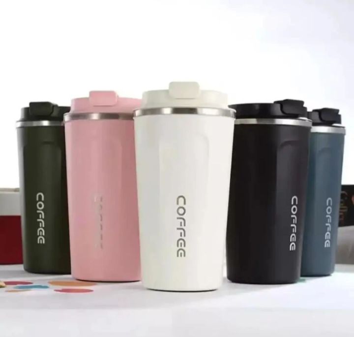 500ml Travel Coffee Mug | Hot & Cold Insulated Mugs Thermos Flask Vacuum Insulation upto 8 hours | Stainless Steel
