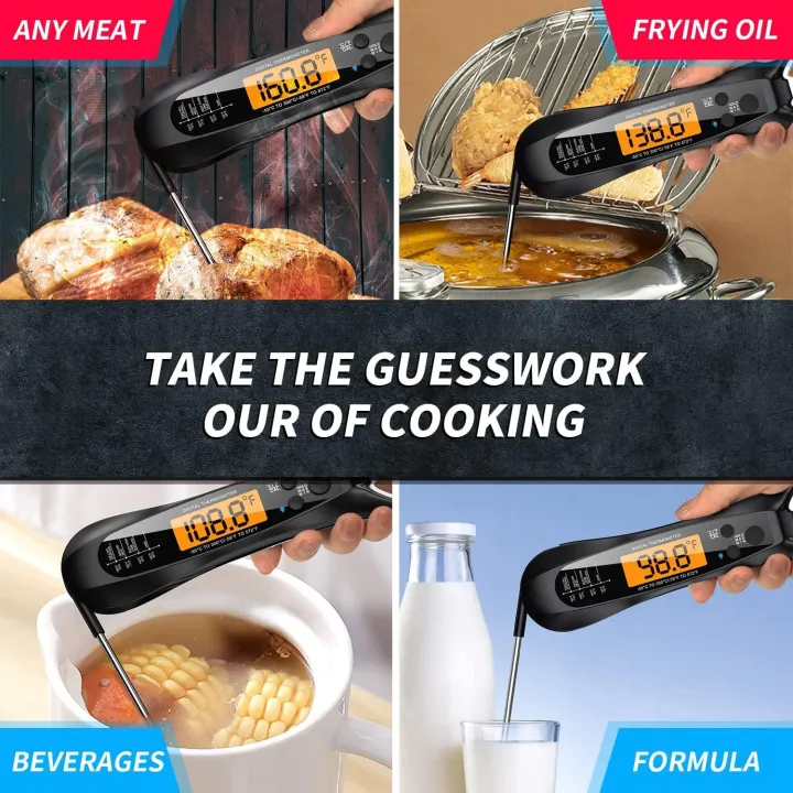 kitchen%20things%20Meat%20Thermometer%20Digital%20IP67%20Waterproof%20Kitchen%20Cooking%20Food%20Fast%20Measurement%20Thermometer%202%20Probes%20BBQ%20Grill%20Oil%20-%20Image%204