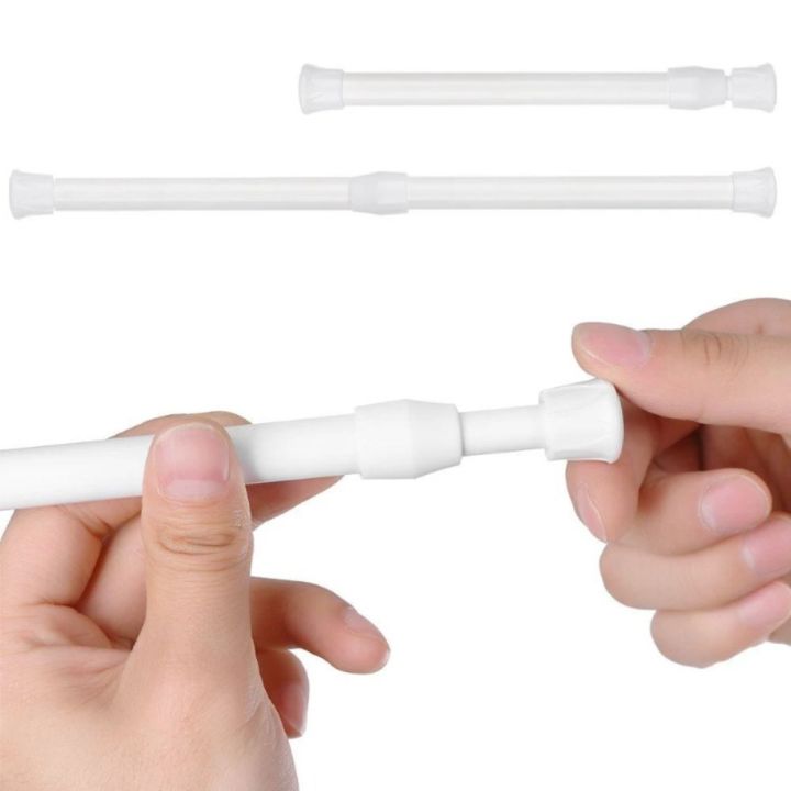 Multifunctional Adjustable Tension Rod Bathroom Shower Curtain Rod Extendable Tension Telescopic Pole Doorcurtain Rod