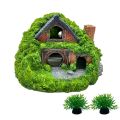 Aquarium Decoration Small Landscape Room Resin Cave Reptile Fish Tank Evacuation House Decoration Car Micro Landscape.