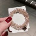 3pcs Full Beads Hair Tie Crystal Hair Ties Elastic Hair Scrunchies Faux Pearl Hair Ropes Ponytail Holders Hair Accessories For W. 