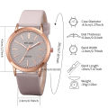 2PCS/Set Women's Watches Fashion Matting Dial Leather Band Analog Quartz Watch Set（Without Box）. 