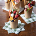 25/50pcs French Fries Holder Disposable Kraft Paper French Fry Cup Charcuterie Cup Snack Dessert Potato Chips Box Party Supplies. 