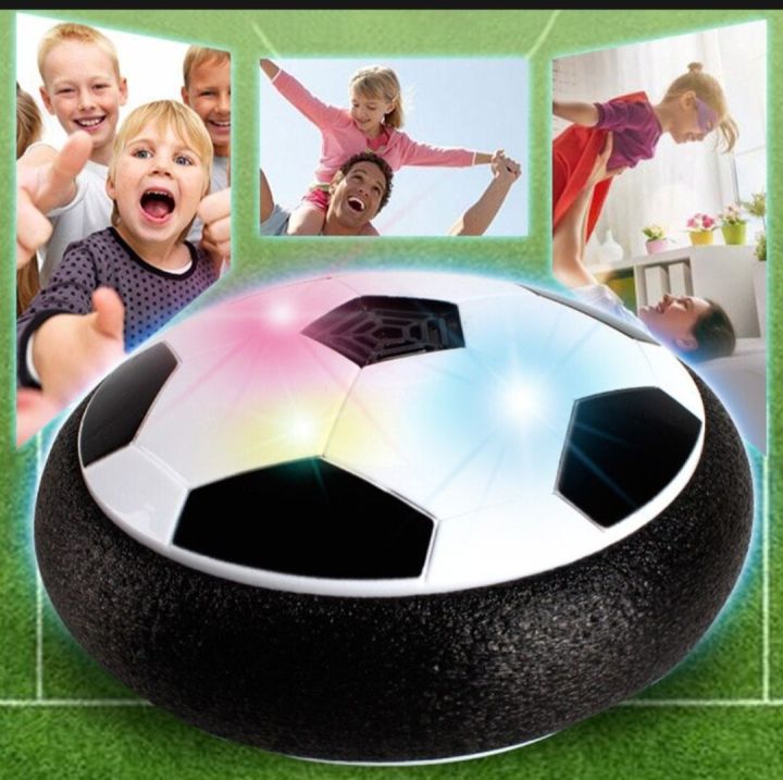 SOCCER BALL KIDS TOY AIR FLOATING SOCCER BALL WITH LED LIGHT SOFT BUMPER INDOOR OUT DORR HOVER BALL GAME
