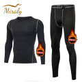 New Winter Warm Men Fleece Thermal Undershirts Long Johns Underwear Set Compression Tights Fitness Sports Tracksuit Set Shirt.