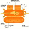 orange  Extension Cord Safety Cover with Waterproof Seal, Weatherproof Electrical Connection Box to Protect Outdoor Outlet, Plug. 