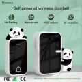 No Battery Panda Color Self Powered Wireless Doorbell 110v 220v Electronic AC Door Bell Long-Range High Volume Kinetic Caller. 