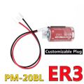 Er Maxell Er3 3.6V 1100Mah Horned Plc Lithium Connector Welding White Plug. 
