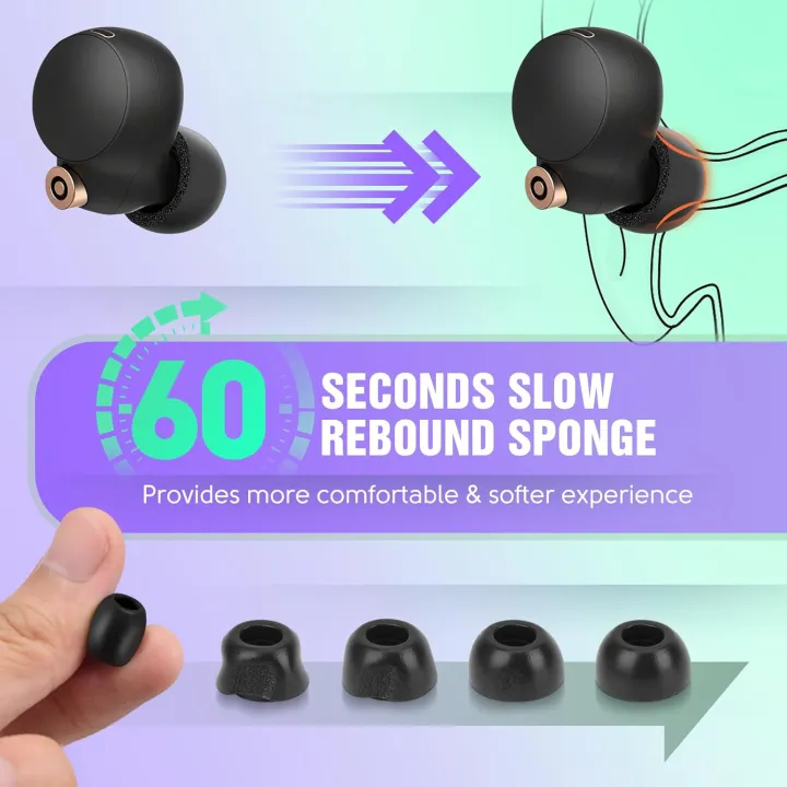 Soft%20Memory%20Foam%20Ear%20Tips%20for%20%20LinkBuds%20S%20WF-1000XM4%20XM3%20%7C%20Comfortable%20Replacement%20Earbud%20Cushions%20&%20Noise%20Blocking%20Earplugs%20-%20Image%204