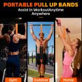 Pull-Up Power With Auxiliary Trainer Elastic Rope Pull Bar Fitness Home Men'S Band Latex Up Assist Belt Indoor Exercise. 