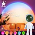 Space themed night light LED Astronaut Sunset light Rainbow Projection Night Light. 