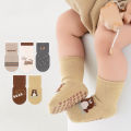 5 Pairs Kids Non-slip Socks Cotton Boys and Girls Cute Cartoon Patterned Comfy Breathable Baby Toddler Floor Socks. 