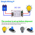 DC 12V 40A Relay Wireless Remote Control Switch System RF 433Mhz Transmitter On Off  for Water Heaters Ceiling LED Lamp Motor. 