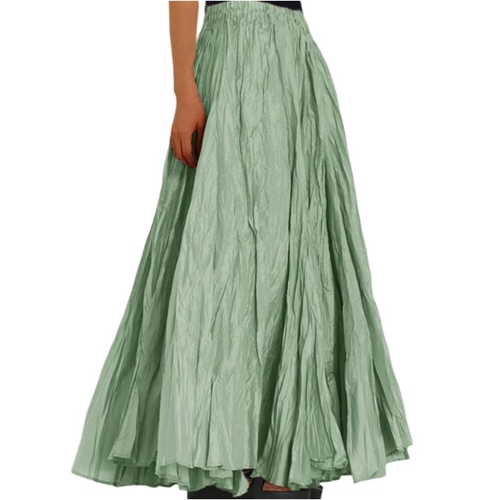 New Spring Summer Chiffon Skirts for Women Elegant Patchwork A-Line Long Skirt Woman Korean Chic High Waist Cake Midi Skirt