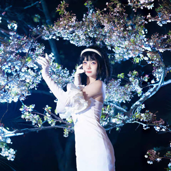 Sua%20Cosplay%20Costume%20Wig%20Anime%20Alien%20Stage%20Cosplay%20Costume%20Microphone%20White%20Dress%20Earrings%20Short%20Black%20Wig%20Sua%20Cosplay%20Clothing%20-%20Image%202