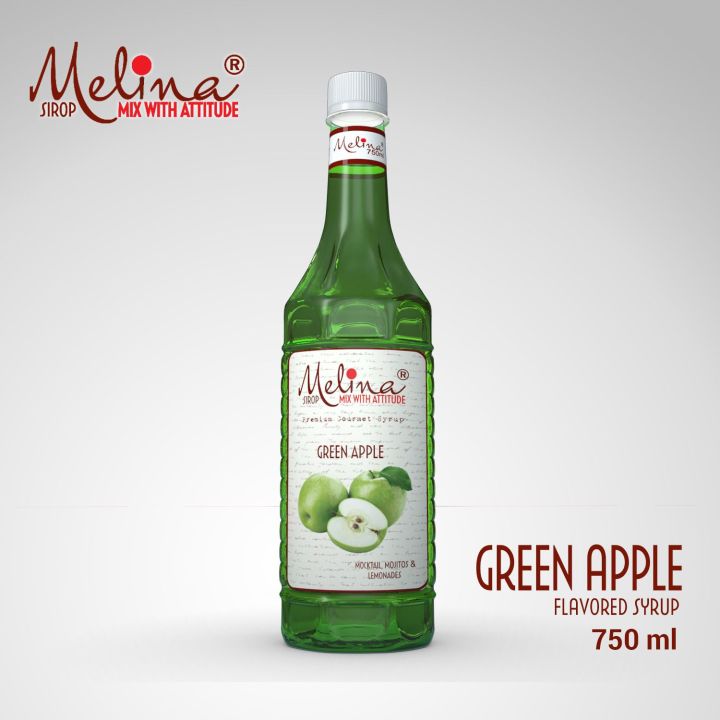 Melina - Green Apple Flavored Syrup- 750ml