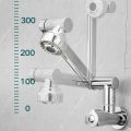360° Rotation Chrome Kitchen Faucet Sink Basin Wall Mounted Single Cold Water Tap Bathroom Faucet Single Hole Kitchen Faucets. 