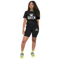 Summer Womens Tracksuit Queen Printing T-Shirt+Shorts 2 Piece Sets Fashion Casual Sportswear Clothing Luxury Jogging Short Suit.