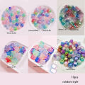 Multi-style Crack Star Love Bow Square with Holes UV Plated Two-color Beaded DIY Parts Pen Loose Bead Accessories Material. 