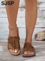 Women's Casual Retro Animal Snake Print Slippers and Sandals - Stylish Buckle Single-Strap Design, Non-Slip Pvc Sole, Comfortable Pu Upper, Suitable for Casual Beach Wear, Indoor and Outdoor Outfits, Spring and Summer Series Women's Shoes. 