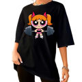 Girls Super Powerful Blouse Training Streetwear T-shirt Women's Shirt Academy Gym Fitness T-shirt. 