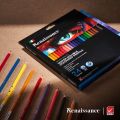 Artists'quality water soluble colours pencils Renaissance 24-colored rain-colored pencils (free airbrush in set). 