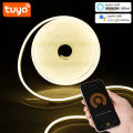 EU Plug DC12V 24V Tuya Smart WiFi APP Neon LED Strip Silica Neon Lamp Tape Backlight Home Decoration work with Alexa  Home. 