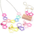 30pcs/lot Colorful Acrylic Star Pendants 30mm Hollow Stars Charms Pendant Loose Spacer Bead For DIY Jewelry Making Keychain. 