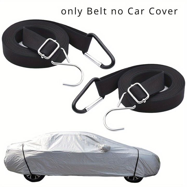 2PCS 4.4m Car Covers Fixed Rope Strap Car Clothing Fixing Rope Car Cover Windproof Belt Car Luggage Bag Cargo Lashing Strap