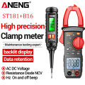 Electrician Set Kit ANENG ST181 Clamp Meter 400A/600V Multimeter with B16 Electric Tester Pen 12V-300V AC Voltage Detector Tools. 