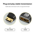Micro HDMI Adapter 60Hz 4K 120Hz Micro HDMI Male to HDMI 2.1 Female For HD TV Box Prjector Camera Mini HDMI Extension Converter. 