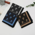 3/6Pcs Men's Pure Cotton Printed Handkerchief Thin Water-absorbing Sweat-wiping Classic Old-fashioned Going Out Portable 43cm. 