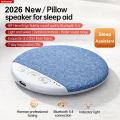 Upgraded Wireless Pillow Speaker Bluetooth Sleep Speakers Under Pillow Machine White Noise, 30/60/90 Min Timers,9D Stereo Sound. 