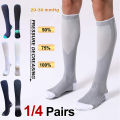 1/4 Pair Compression Socks Men Women 20-30mmhg - Circulation Support Socks Suitable Care Travel - Soft Breathable Sports Socks.