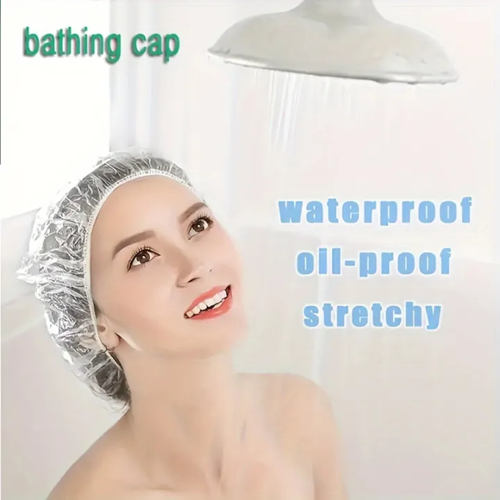 Disposable%20shower%20cap%20Women's%20waterproof%20hair%20mask%20cap%20for%20home%20bath%20thickened%20smoke%20proof%20Easy%20to%20use%20without%20electricity%20-%20Image%202