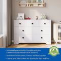 BM-Furniture Drawer Dresser, White Dresser for Bedroom, Wide Drawer Dresser Organizers, Modern Dresser for Bedroom, White. 