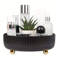 1pc 360° Rotating Makeup Perfume Organizer, 1pc Large Capacity Vanity Storage Tray, Multifunctional Cosmetic Organizer Round Hol. 