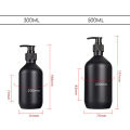 Matte Black 300/500ml Soap Bottle Liquid Soap Dispenser Refillable Empty Shampoo Conditioner Container for Bathroom Supplies. 