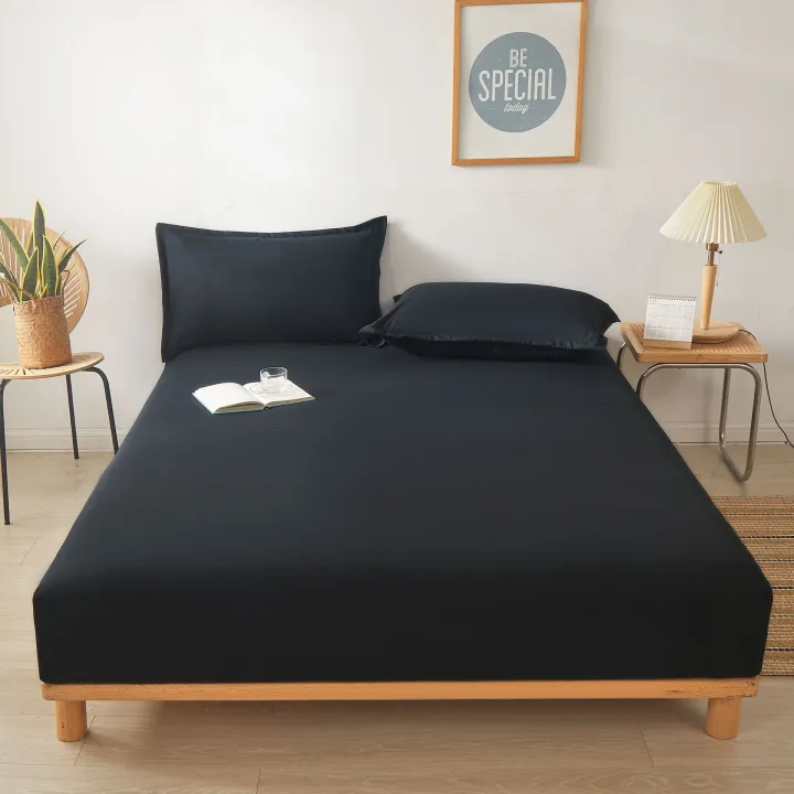 3pcs%20Cotton%20Fitted%20Bed%20Sheet%20Set%20(1%20Fitted%20Sheet%20+%202%20Pillowcases)%20Breathable%20Soft%20Mattress%20Cover%20with%20Pillow%20Cover%20Bedding%20Set%20-%20Image%205