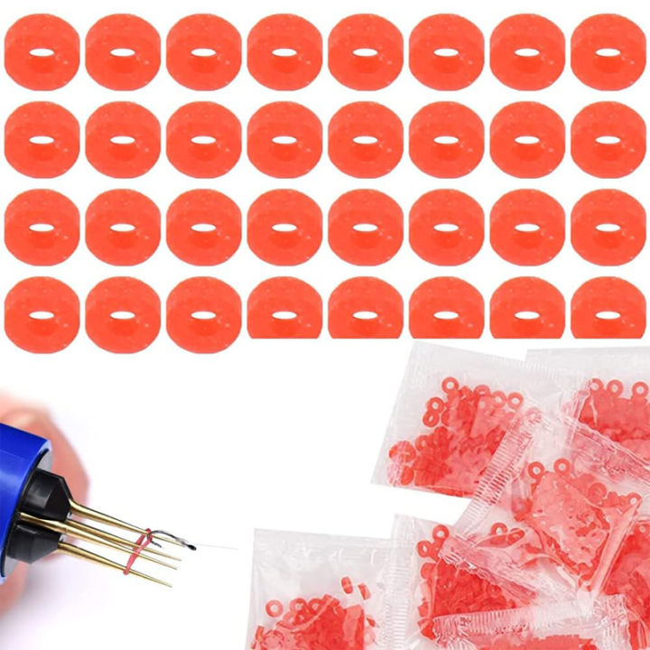 5400Pcs/2700Pcs Pellet Bait Bands Pellet Bander Tool Micro Bait Bands Fishing Terminal Tackle Set Fishing Accessories 2mm